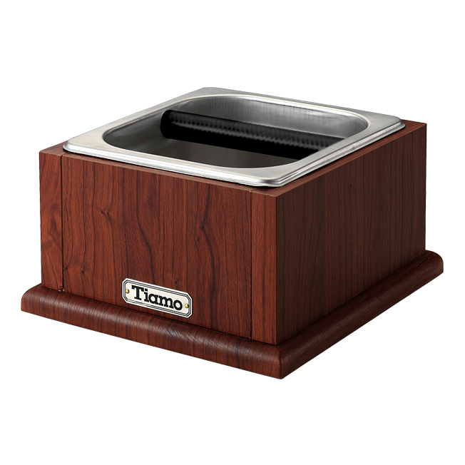 咖啡粉渣桶＋木盒(小)  |咖啡渣桶 / 洗杯器 / 吧檯墊
