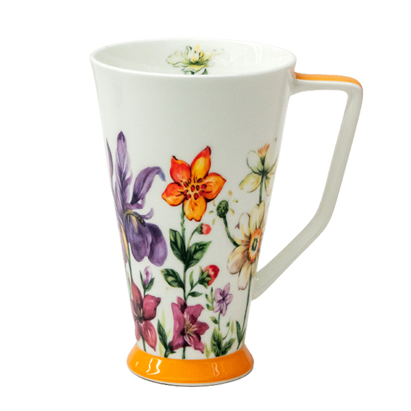 G&W 秋季花卉喇叭杯 - 黃  |瓷器馬克杯