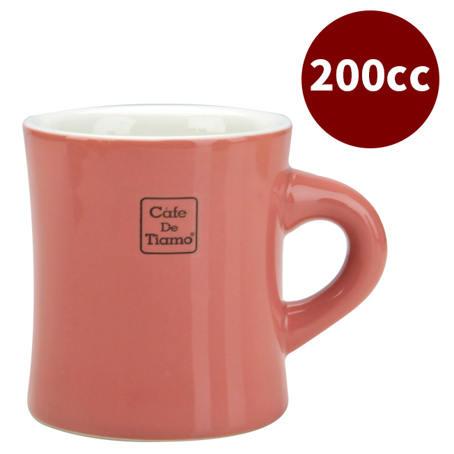 CafeDeTiamo 9號馬克杯 200cc 珊瑚紅  |瓷器馬克杯