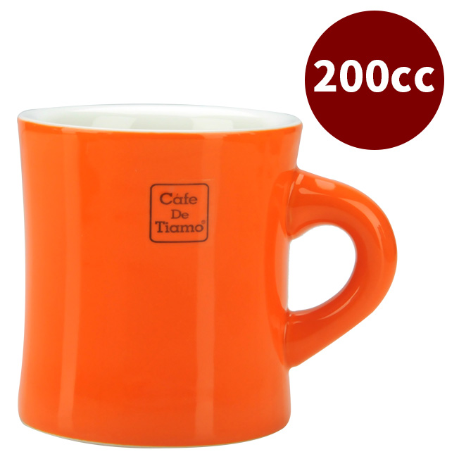 CafeDeTiamo 9號馬克杯 200cc 橘  |瓷器馬克杯