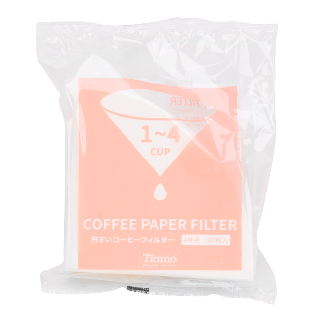 V02 圓錐咖啡濾紙 1-4人 100入 有漂白 袋裝  |錐型咖啡濾杯 / 濾紙